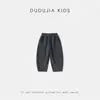 Roupas Infantis Dudu Calças Infantis Outono Calças Curvas para Meninos Calças Esportivas para Meninas Estilo Novo Calças de Moletom para Bebês Tendência