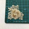 Pegatinas de Tela de Flores de Rosa Bordado de Organza Bordado Suministro al Punto de Fábrica Parche para Ropa Aplique Accesorios para Prendas