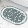 Alfombra de baño simple color crema antideslizante para el hogar absorbente de secado rápido borrable desechable de barro de diatomeas para el baño