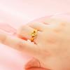 Anillo de apertura doble de amor retro de oro rojo neto para mujer, accesorios transfronterizos, fabricantes de anillos de oro de 24k de imitación, al por mayor
