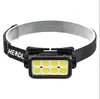2023 novo farol de cabeça transfronteiriço recarregável Tipo-C faróis brilhantes à prova d'água para exterior luzes LED para corrida noturna