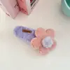 Nuevo Pasador de Flor de Felpa Otoño e Invierno para Mujer, Pinza Grande de una Sola Barra de Pelo Sintético de Conejo de Alta Gama, Dulces Accesorios para el Cabello, Pinza Bb para el Cabello