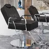 Nuevo Modelo de Silla de Peluquería Reclinable para Corte de Cabello y Afeitado, Asiento Engrosado, Giratoria y de Altura Ajustable, Acero Inoxidable, para Peluquería y Tintes