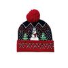 Chapéu de Tricô de Natal Outono e Inverno com Barra LED para Festa Chapéu Quente para Exterior Chapéu de Tricô para Casal Chapéu com Luz Logo Personalizado