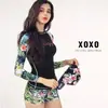 Nuevo Traje de Baño Deportivo de Dos Piezas para Estudiantes, Pierna Dividida, Cubre Vientre, Adelgazante, Traje de Baño para Aguas Termales