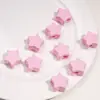 Acrílico Creme Furo Grande Estrela de Cinco Pontas Flor de Ameixa Coração Contas Soltas DIY Artesanal Corrente de Celular Chaveiro Joia