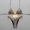 2026 Nuevo Conjunto de Bikini Estampado de Moda de Dos Piezas para Mujer con Cordones Halter Triángulo Comercio Exterior Europeo y Americano