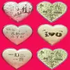 Shenzhen Shuibei Oro 999 Oro Puro Festival Qixi Pastel en Forma de Corazón Amor520 Un Corazón Una Mente Princesa Por Favor Hazte Rica Regalo