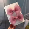 Pinza para el Cabello de Mariposa Bordada en Malla para Niñas, Lindo Estilo Vintage Clip para el Cabello de Celebridad de Internet, Par de Accesorios para el Flequillo de Bebé de Princesa