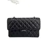 Bestseller Transfronterizo Estilo Chanel CF Bolso de Cadena de Piel de Vaca con Textura de Lichi Comercio Exterior Europeo y Americano Suministro al por Mayor para el Lado B Lujo Ligero para Mujer