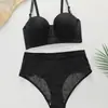 Roupa Íntima Feminina Sem Costura Transfronteiriça Borda Aleatória Seda Gelada Peça Única Meio Quadril Esportiva Cintura Média Calça Triângulo TK