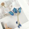 Clip de Garra de Borla de Mariposa de Perla de Diamante Hueco de Fairy Hollow Verano Horquilla de Metal para el Cabello para Mujer Parte Posterior de la Cabeza Recogido Horquilla Clip para Agarrar el Cabello