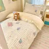 Nuevo Juego de Ropa de Cama de Algodón 100% para Dormitorio de Estudiantes Universitarios de 2026, Funda de Edredón de Algodón Puro, Sábana Plana Individual, Sábana Ajustable, Ropa de Cama