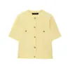 Listo de Fábrica Hecho al por Mayor Ropa para Mujer Comercio Exterior 2025 Nuevo Estilo Europeo y Americano Cuello Redondo Color Sólido Diseño Elegante Tejido