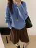 Toma real: Suéter de punto trenzado estilo coreano, suave y cómodo, de corte relajado, con cuello redondo minimalista, para mujer, perfecto para otoño e invierno, prenda exterior holgada