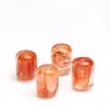 Hongchu Cristal Ágata Roja Natural Barril Flor Cuentas Sueltas Forma Irregular Columna de Ágata Roja Accesorios para Joyería Venta al por Mayor