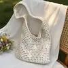 Bolso de Mano de Paja Tejido a Mano para Mujer 2026 Nuevo Estilo Bolso Versátil de Primavera y Verano Bolso de Hombro de Playa para Mujer