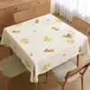 Mantel cuadrado fresco y simple, impermeable, a prueba de aceite, fácil de limpiar, con un elegante diseño a cuadros, adecuado para mesas cuadradas pequeñas, cubierta de mesa de comedor resistente al calor