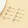 Pendientes de Aro con Bola y Cierre de Mariposa Rellenos de Oro de 18 Quilates, Color Duradero, Pendientes de Bola con Cuentas Hechos a Mano para Bricolaje, Accesorios de Joyería, Accesorios para Pendientes de Aro Colgantes