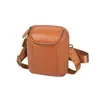 Bolso para Hombre Nuevo de Cuero Genuino, Piel de Vaca de Primera Capa, Bolso Cruzado de Moda para Hombre, Mini Bolso para Teléfono Móvil, Bolso de Hombro Casual para Hombre