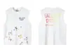 Gallery Dept Lavado y Desgastado Manga Corta Retro High Street Vintage Camiseta Suelta para Pareja Moderna