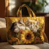 2026 Site Independente Transfronteiriço Amazon Nova Bolsa Tote Acolchoada com Estampa Digital Casual para o Dia a Dia Bolsa de Algodão