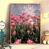 Pintura al óleo digital tulipán 40x50 al por mayor, relleno de bricolaje, pintura acrílica pintada a mano, relleno, pintura al óleo a mano
