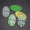 20*34mm Jade Xiuyu Dongling Verde Seco Dinastías Ming y Qing Colgante Doble Felicidad Hueco Accesorios de Solapa de Presión para Pendientes de Novia DIY