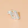 Accesorios para pendientes hechos a mano DIY al por mayor sin agujero en la oreja clip triangular indoloro retención de color convertidor de clip para oreja de oro de 18K