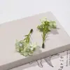 4 cabezas de flor de seda artificial con teñido degradado, cabezas pequeñas de flor de ciruelo para tocados de boda hechos a mano DIY, pequeños ramos de flores artificiales al por mayor