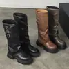 Botas Largas para Mujer Tallas Grandes 41 a 43 Botines para Piernas Gruesas para Mujer Otoño Nuevo Estilo Botas de Pantalón Botas Largas Botas Altas de Montar