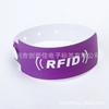 Pulseira descartável RFID de papel sintético PP, pulseira NFC à prova d'água anti-desmontagem para gerenciamento de pacientes médicos