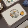 Jogos americanos vintage estilo chinês, à prova d'água, à prova de óleo, isolantes térmicos, jogos americanos de couro PU, laváveis, à prova de poeira, jogos americanos retangulares