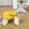 Roupas para Pets Bichon Teddy Roupas para Cachorro Gato Primavera Verão Finas Respiráveis Vestido Princesa 26 Vestido Coleira Minimalista