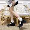 Mocasines de Mujer 2024 Retro Mary Jane Zapatos de Cuero de Suela Gruesa Moda Casual Versátil Niche Zapatos de Mujer Cómodos y Versátiles
