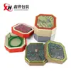 Caja de Almacenamiento para Pulseras de Doble Tapa Estilo Palacio de Gama Alta Patrón Octogonal Ola Retro Tapa Cielo y Tierra Pulsera Joyería