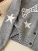 Cárdigan suéter jacquard para mujer talla grande, nueva prenda exterior de otoño e invierno, abrigo de punto casual holgado adelgazante