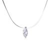 Colar Gota d'Água Zircônia Prata de Lei S925 Feminino Design de Nicho Coreia do Sul Corrente Simples para Clavícula Versátil Personalizado Colar para Empilhar