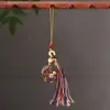 Colgante de borla de la fortuna de sándalo morado para el Año del Caballo, Colgante para llavero, Cadena para teléfono, Accesorio para bolso