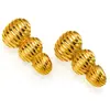 Pendientes de Acero de Titanio con Textura de Concha Estilo Francés Mid-Century para Mujer Pendientes Geométricos Simples de Nicho Pendientes Hemisféricos Joyería para Orejas