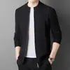 Moderna Chaqueta de Punto Estilo Hong Kong para Hombre, Nueva Chaqueta de Punto Casual Primavera y Otoño 2024 Ropa para Hombre