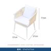 Juego de Silla y Mesa Tejida de Ratán Escandinavo Personalizado para Exterior, Patio, Balcón, Silla de Ratán para Exterior, Jardín, Muebles Casuales para Exterior