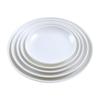 Plato redondo de melamina, plato de plástico, plato comercial, plato de buffet para restaurante, plato de comida rápida, plato de vajilla de porcelana de imitación.