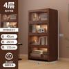 Estantería de piso retro de estilo americano, gabinete pequeño de madera maciza, gabinete de almacenamiento para sala de estar, vitrina de almacenamiento, estante integrado de pared