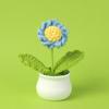 Girasol de Lana Transfronterizo en Maceta Flor de Lirio del Valle Nomeolvides Tulipán Adorno de Flor Artificial Temporada Escolar Regalo para Maestro