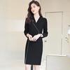 Primavera y otoño Moda Temperamento Estilo coreano Alta gama Sentido Diosa Vestido de abanico Joyería Belleza Ropa de negocios Vestido de mujer Vestido
