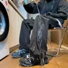 Calça Casual Casual Tendência Masculina Impermeável para Outono e Inverno com Forro de Lã para Trabalho ao Ar Livre, Corte Reto Solto, Esportiva