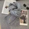 Bufanda de Lana Tejida de Color Sólido para Otoño e Invierno para Mujer Nuevo Estilo Coreano Gruesa de Alta Gama Cálida Versátil Simple Larga