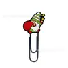 Clips para Papel de Goma Suave de PVC de Dibujos Animados Navideños, Marcadores Creativos Festivos, Separadores de Páginas para Cuadernos, Regalos y Recuerdos Navideños