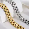 Pulsera de Acero de Titanio con Acabado de Alta Gama, Diseño Vintage de Trébol de Cuatro Hojas, Artículo Popular Transfronterizo, Pulsera de Acero Inoxidable y Cuero que No se Desvanece para Mujer